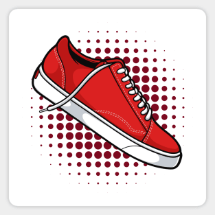 Red White Skate Sneaker Magnet